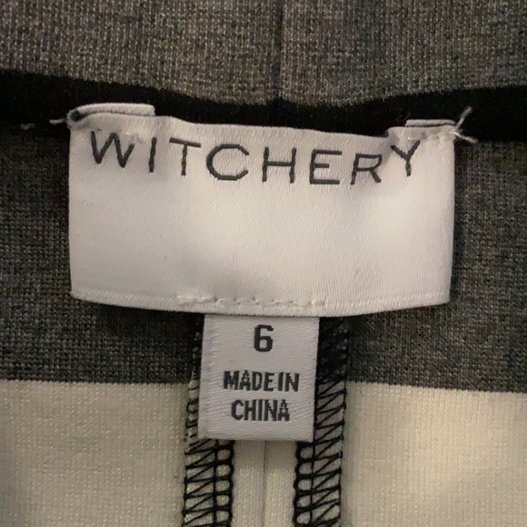 WITCHERY black, white & grey stretch pencil skirt - Picture 4 of 7